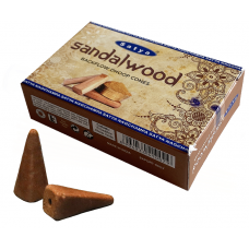 Благовония конусы Sandalwood (Сандаловое дерево) Satya, стелющийся дым