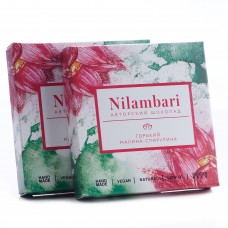 Шоколад горький малина-спирулина (56%), Nilambari 